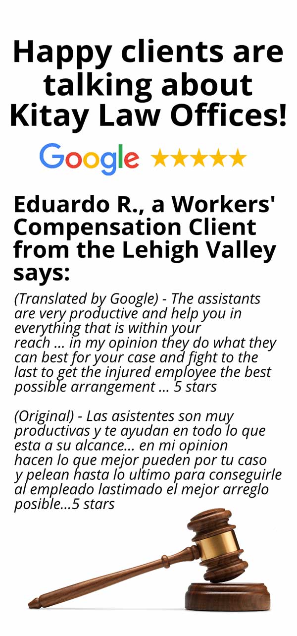 Lehigh Valley Workers' Compensation Review - Kitay Law Offices (Mobile)