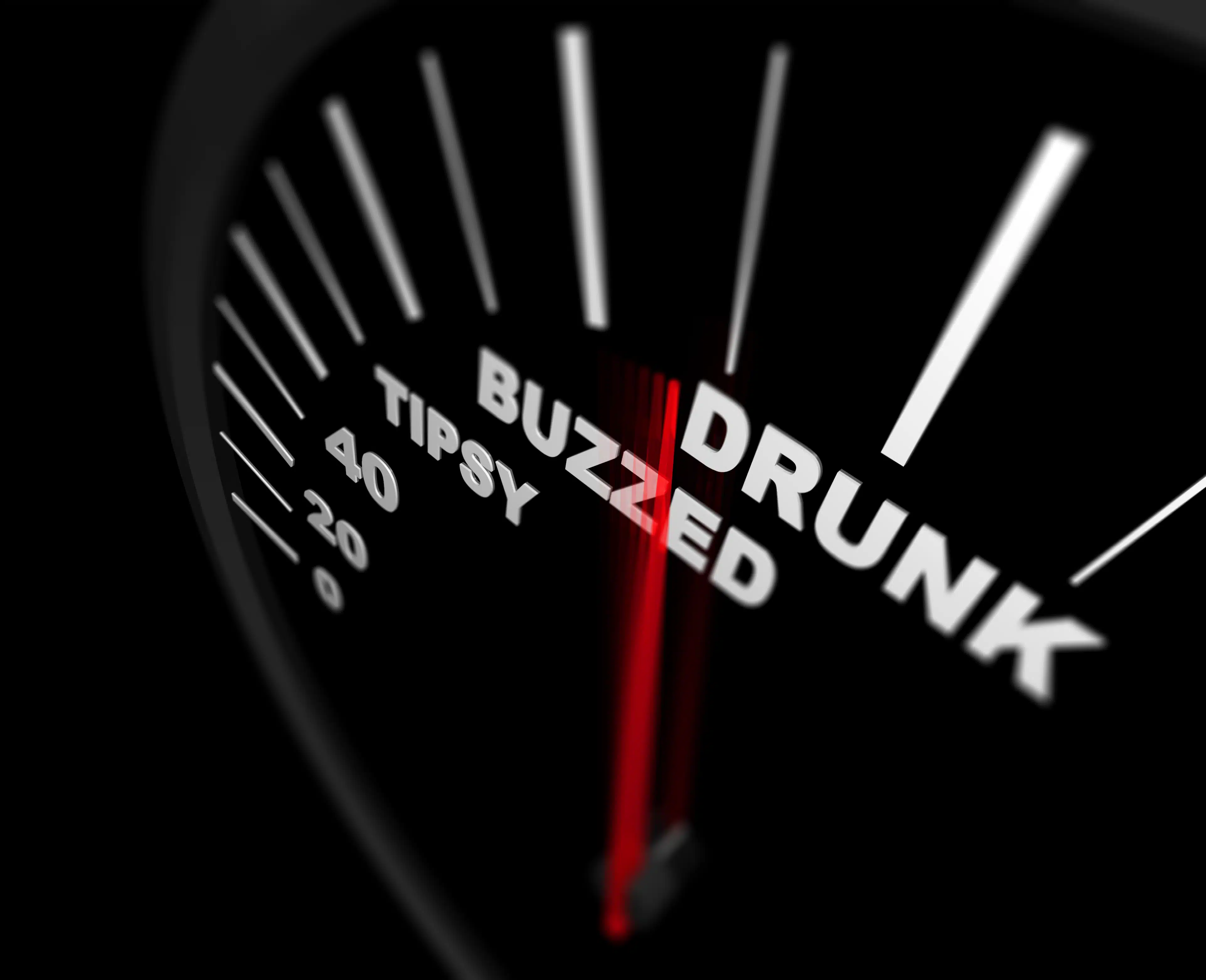 Graphic showing buzzed vs drunk driving