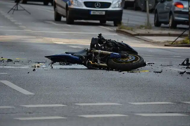 Motorcycle Accident on Road