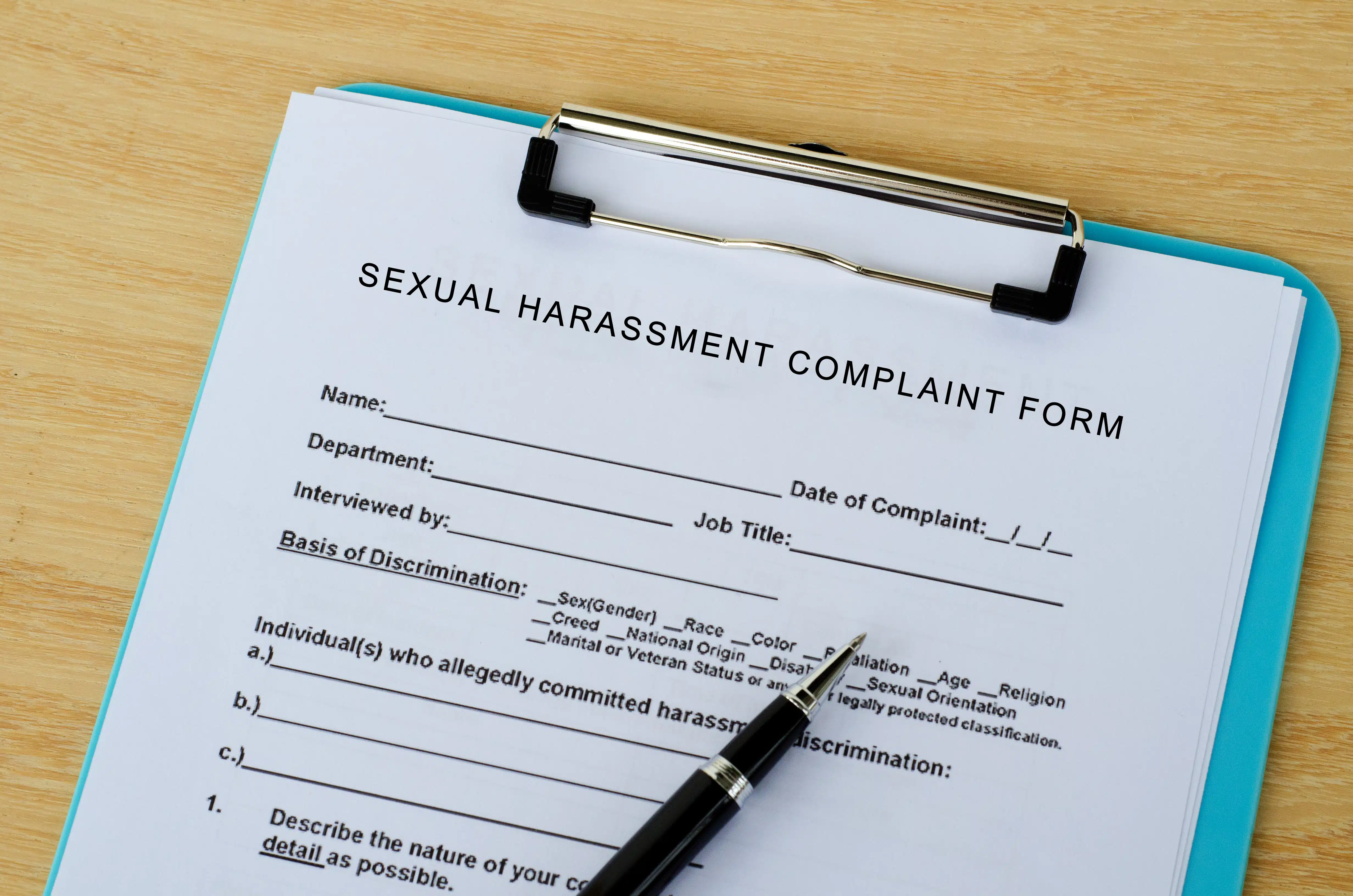 File a Sexual Harassment Complaint in Writing