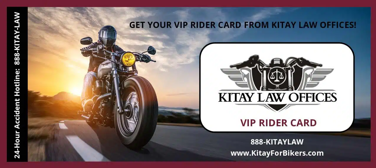 Kitay Law Offices - Motorcycle Rider VIP Card
