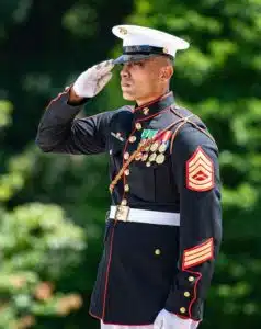 Marine Salute at Camp Lejeune in North Carolina