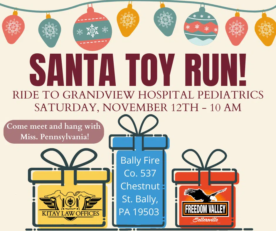 2022 Santa Toy Run - Kitay Law Offices and Miss Pennsylvania