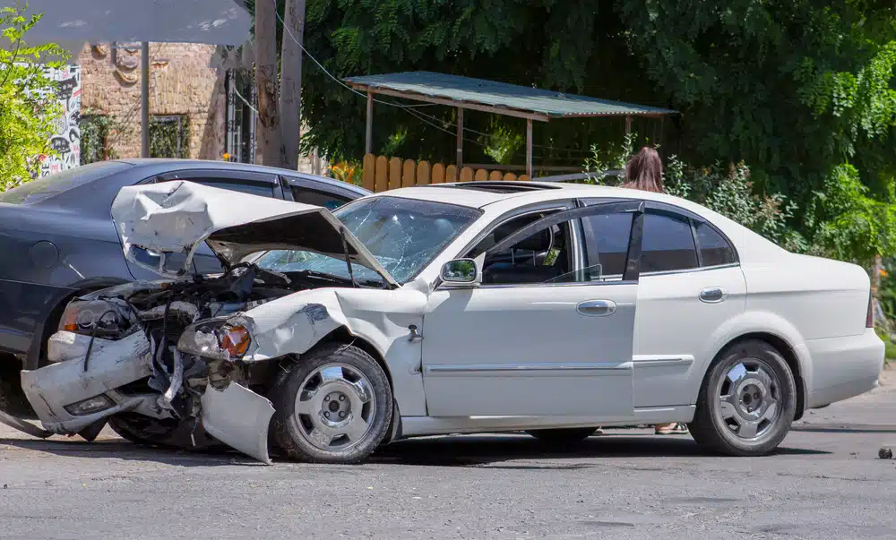 Photo of vehicle damage after a car accident