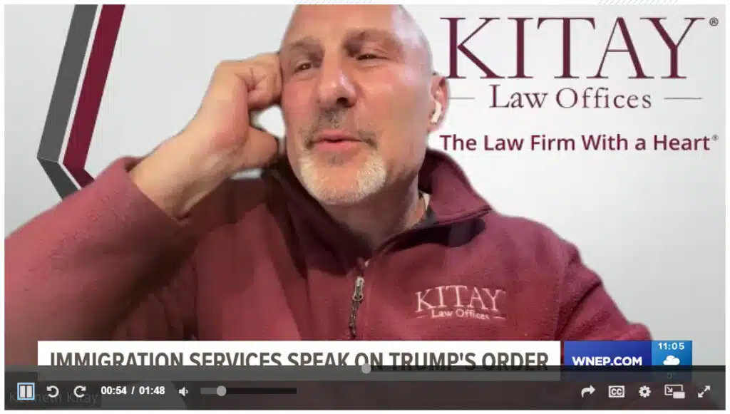 Ken Kitay - WNEP Interview re Immigration Trump Executive Orders with ABC WNEP 16 News Pennsylvania